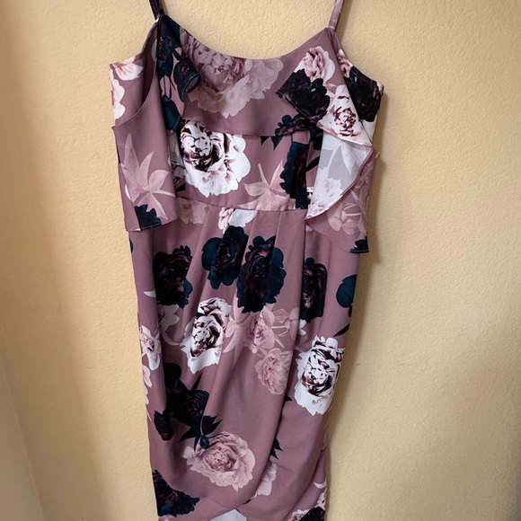 CITY CHIC BEAUTIFUL FLORAL QUARTZ COCKTAIL DRESS FULLY LINED SIZE 14 - Picture 3 of 8